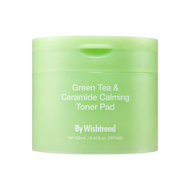 Заспокійливі охолоджуючі тонер-пади BY WISHTREND Green Tea & Ceramide Calming Toner Pad 70 шт  (Ціна: 1 210 грн.)