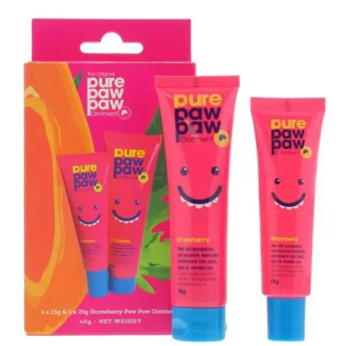 Набор восстанавливающих бальзамов для губ с ароматом клубники PURE PAW PAW Duo Strawberry уп (Цена: 370 грн.)
