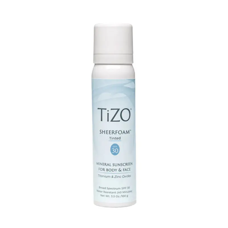 TIZO мінеральна сонцезахисна пінка тонуюча Sheerfoam Body & Face Tinted SPF 30 100 мл  (Ціна: 2 310 грн.)
