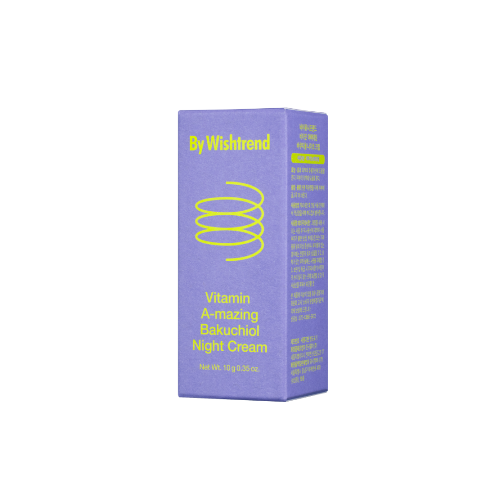 Крем ночной с ретинолом и бакучиолом миниатюра BY WISHTREND Vitamin A-mazing Bakuchiol Night Cream 10 мл  (Цена: 450 грн.)