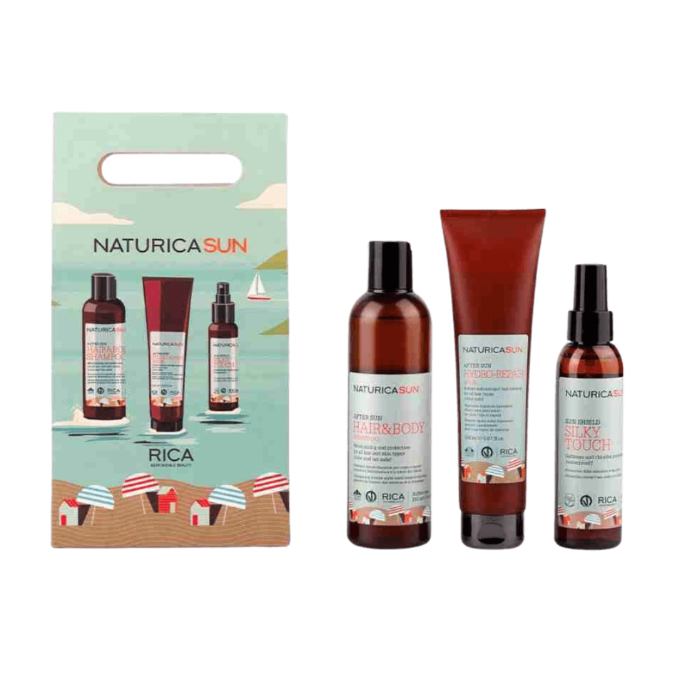 RICA Naturica Sun Set набір для захисту волосся в літку повнорозмірний уп (Ціна: 2 411 грн.)