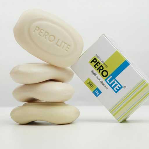 PEROLITE Benzoyl Peroxide Antibacterial and Pimple Care Soap мило перолайт для очищення шкіри із бензоіл пероксидом 75 г