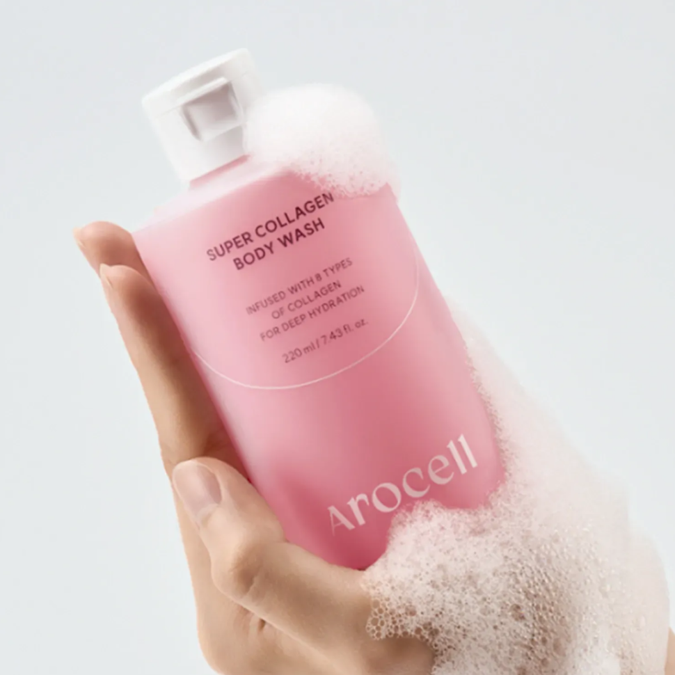AROCELL зволожувальний гель для душу з колагеном Super Collagen Body Wash 220 мл (Ціна: 675 грн.)