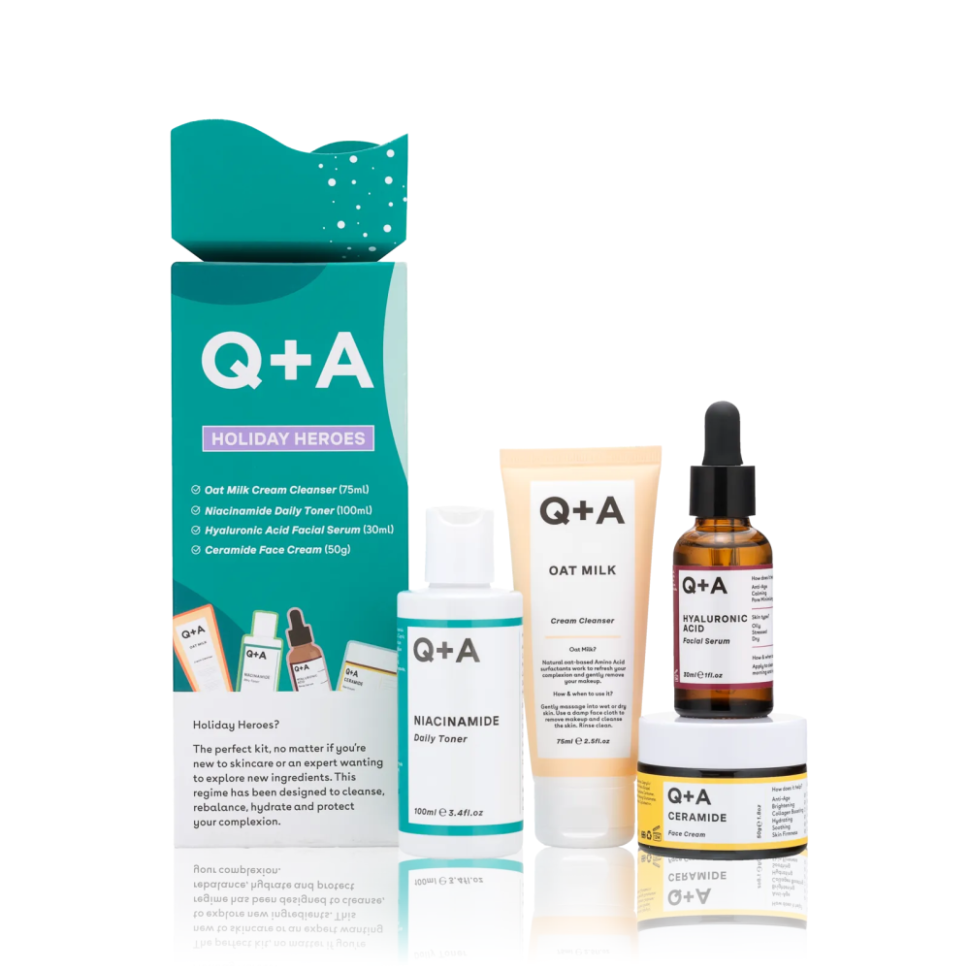 Подарочный набор для ухода за кожей Q+A Holiday Heroes Gift Set уп (Цена: 1 240 грн.)