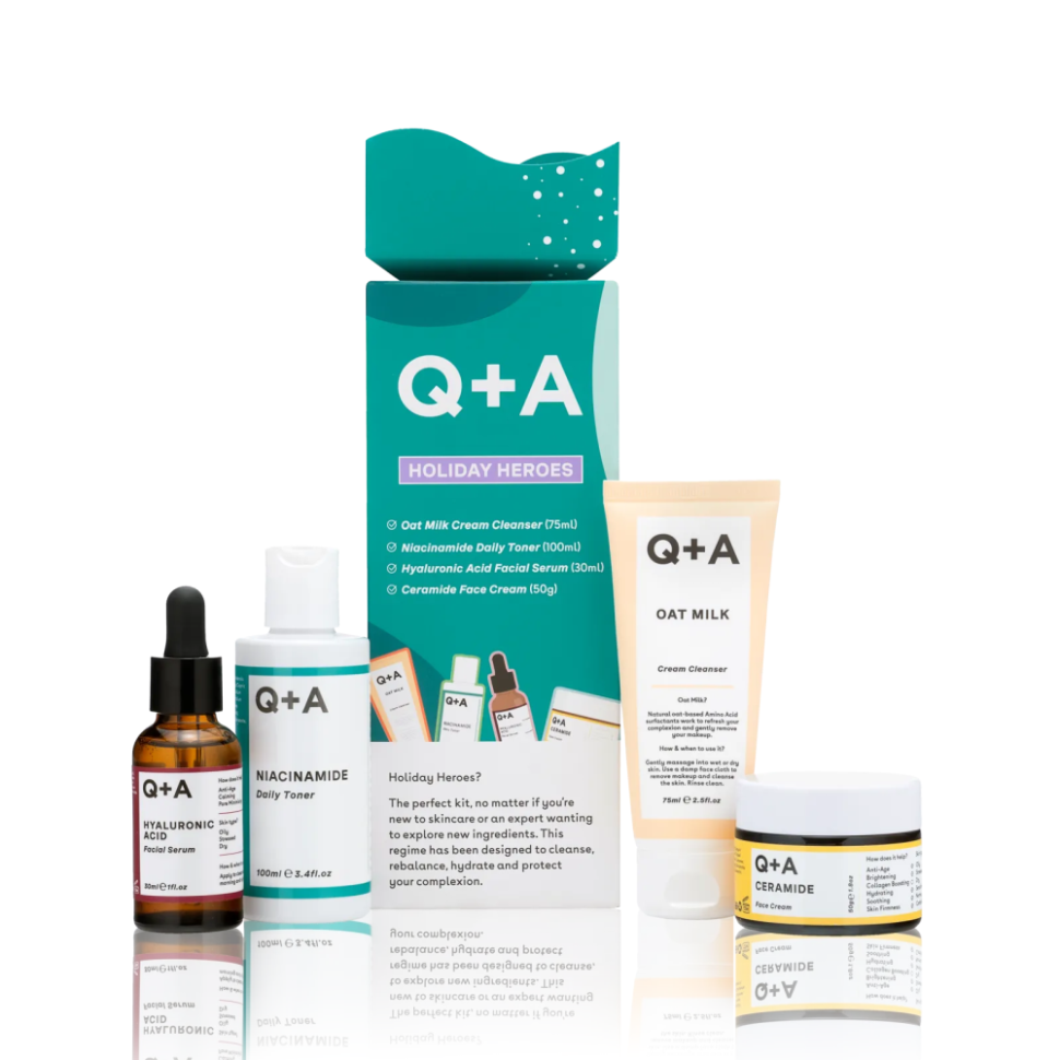 Подарочный набор для ухода за кожей Q+A Holiday Heroes Gift Set уп (Цена: 1 240 грн.)