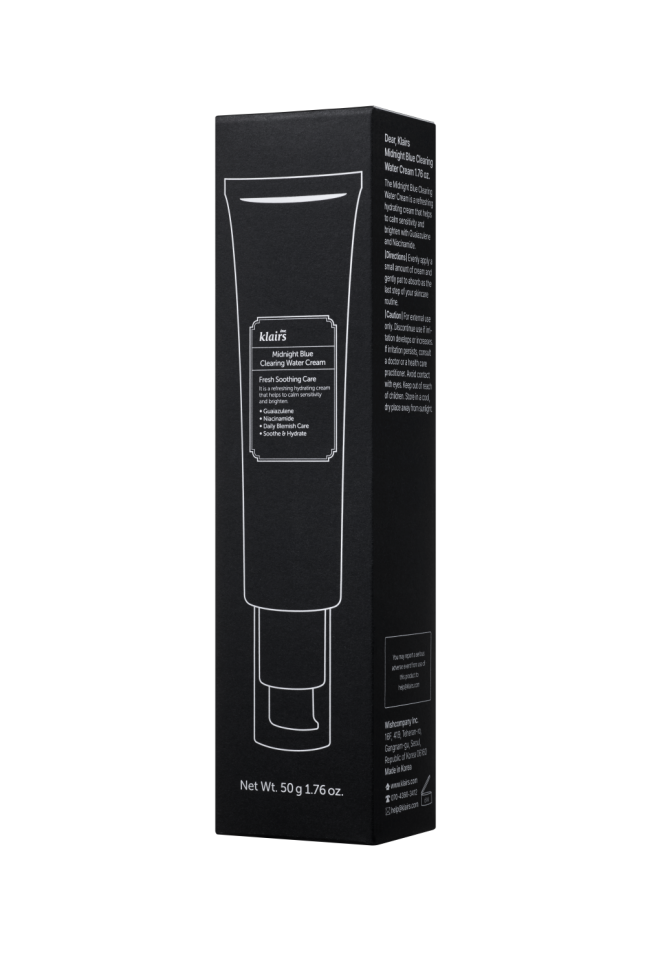 Увлажняющий крем-гель для лица DEAR, KLAIRS Midnight Blue Clearing Water Cream 50 г (Цена: 1 215 грн.)