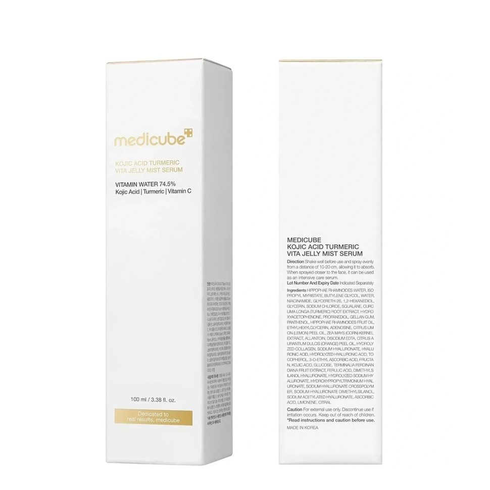 MEDICUBE освітлювальна гель-сироватка з кодзієвою кислотою та куркумою Kojic Acid Turmeric Vita Jelly Mist Serum 100 мл (Ціна: 1 125 грн.)