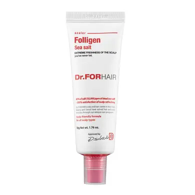 DR.FORHAIR Sea Salt Scaler пілінг для шкіри голови із часточками солі із мертвого моря 50 г (Ціна: 385 грн.)