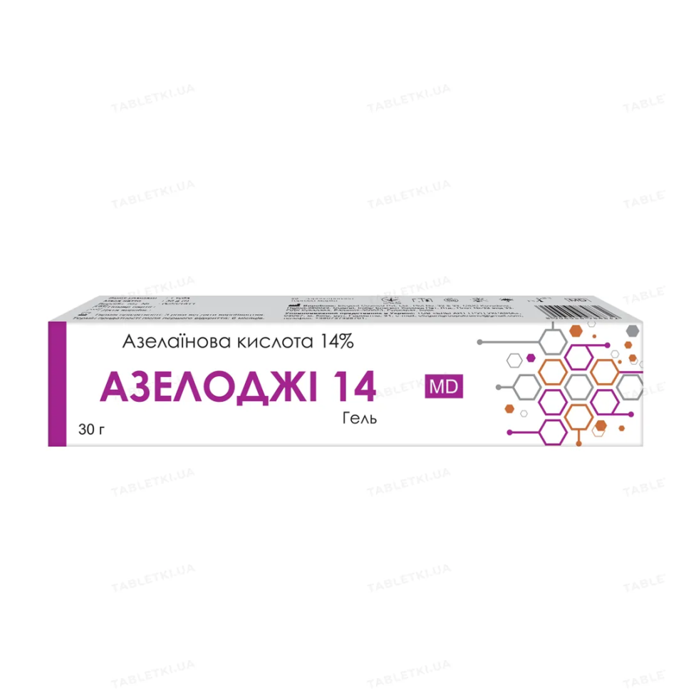 Гель с азелаиновой кислотой 14% Азелоджи PEROLITE Azelogy 14% 30 г (Цена: 530 грн.)