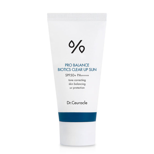 Солнцезащитный осветляющий крем с пробиотиками DR.CEURACLE Pro Balance Biotics Clear Up Sun SPF 50+ PA++++ 50 мл (Цена: 756 грн.)