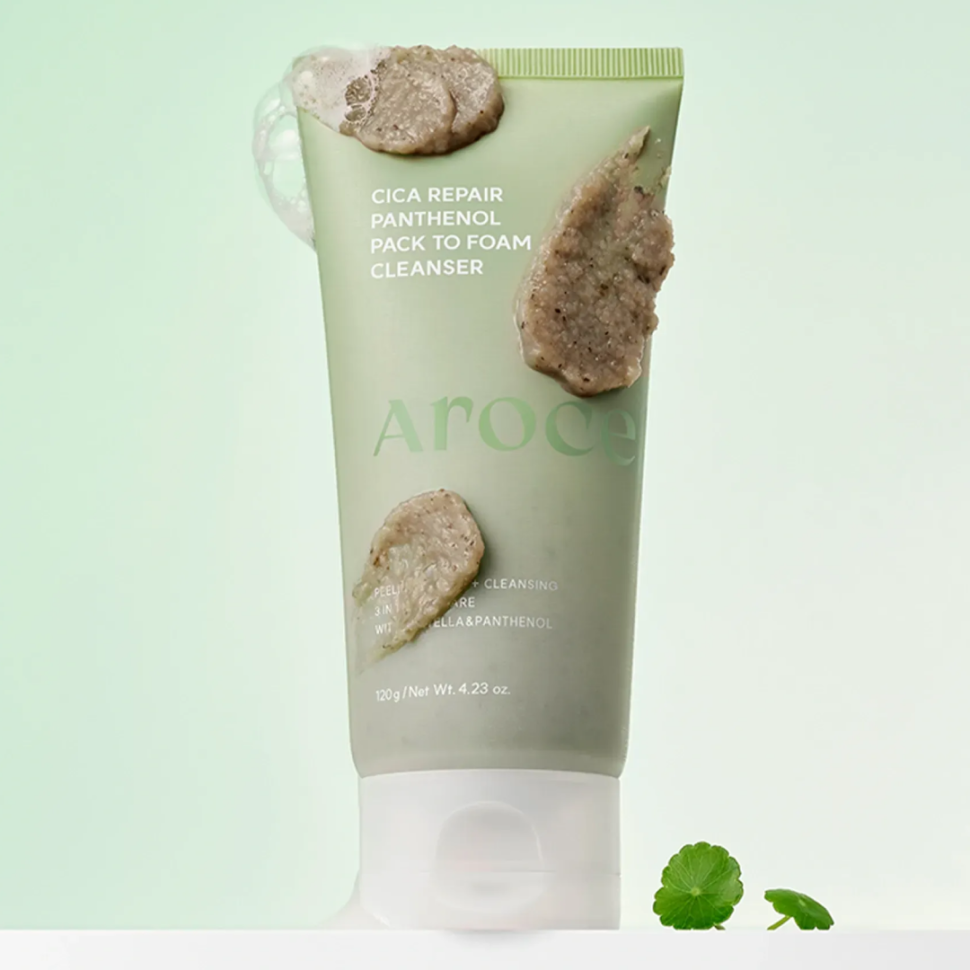 AROCELL очищувальна маска-плівка з центелою та пантелоном Cica Repair Panthenol Pack-to-Foam Cleanser 120 г  (Ціна: 650 грн.)