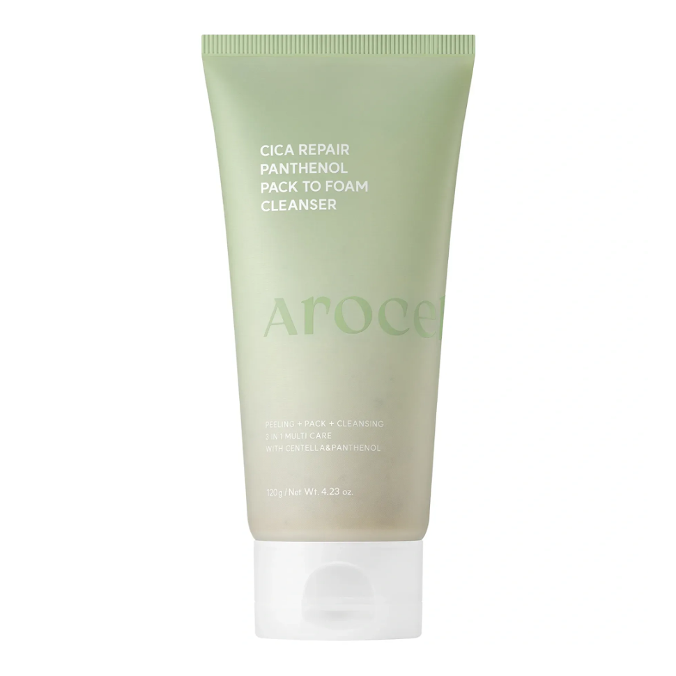 AROCELL очищувальна маска-плівка з центелою та пантелоном Cica Repair Panthenol Pack-to-Foam Cleanser 120 г  (Ціна: 650 грн.)