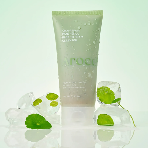 AROCELL очищувальна маска-плівка з центелою та пантелоном Cica Repair Panthenol Pack-to-Foam Cleanser 120 г 