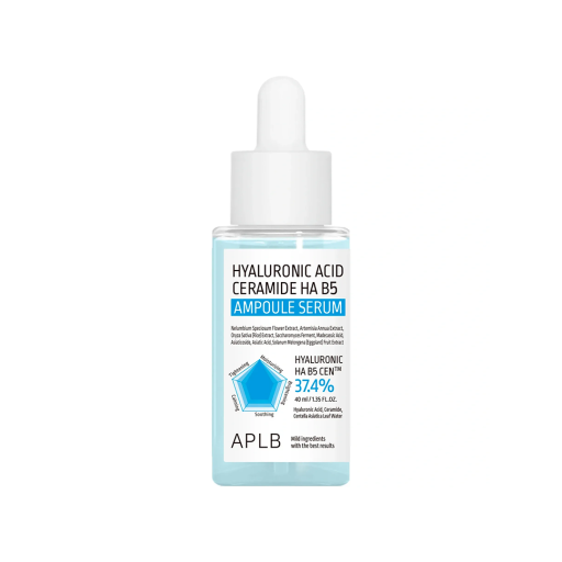 Ампульная сыворотка с гиалуроновой кислотой, керамидами и витамином B5 APLB Hyaluronic Acid Ceramide HA B5 Ampoule Serum 40 мл