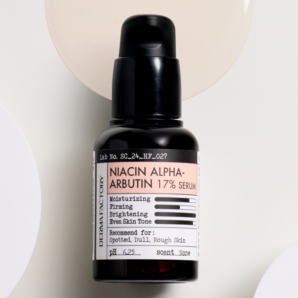 Интенсивная сыворотка для освещения пигментации DERMA FACTORY Niacin Alfa – Arbutin 17% Serum 30 мл (Цена: 725 грн.)
