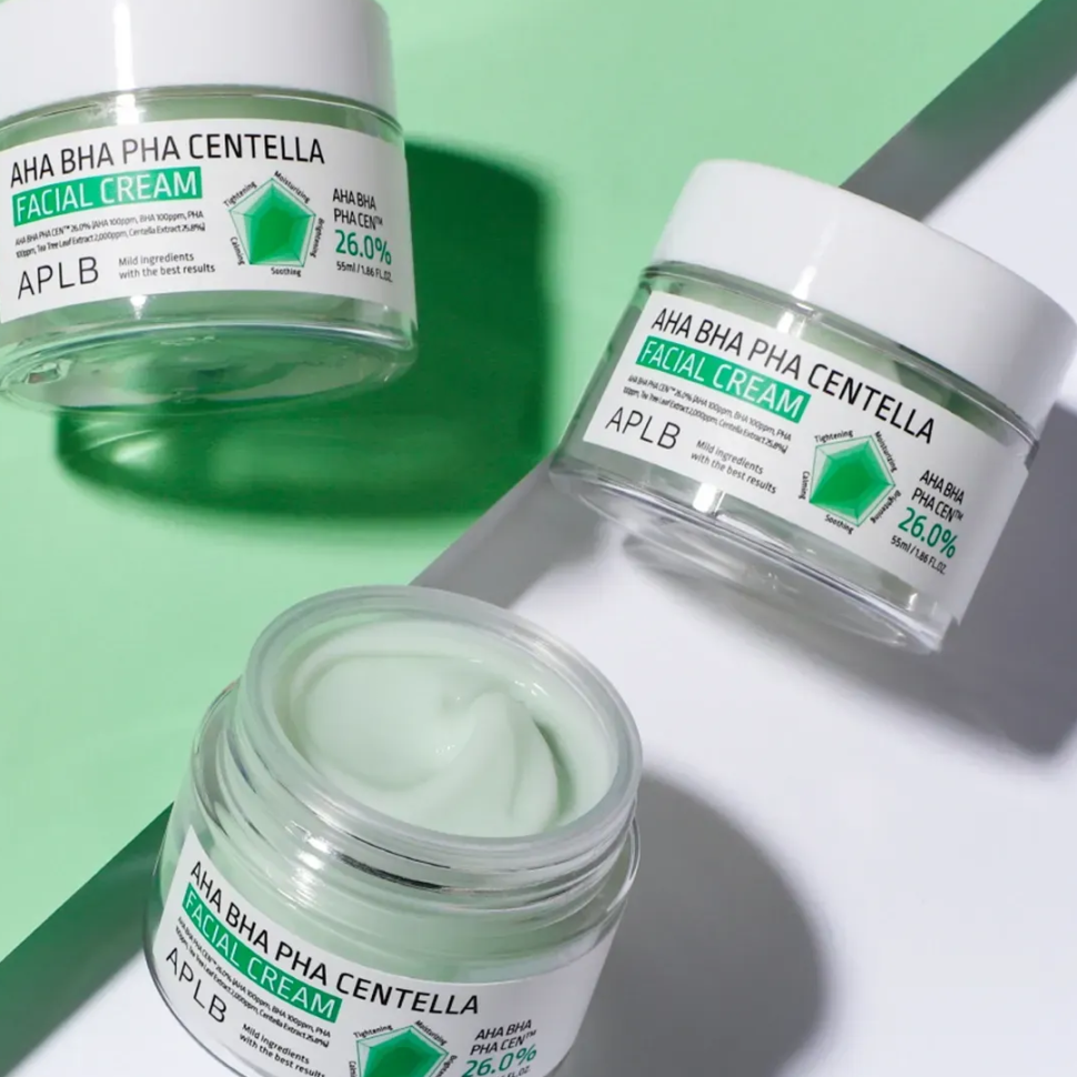 APLB AHA BHA PHA Centella Facial Cream крем для проблемної шкіри з AHA, BHA, PHA та центілої азіатської 55 мл (Ціна: 495 грн.)