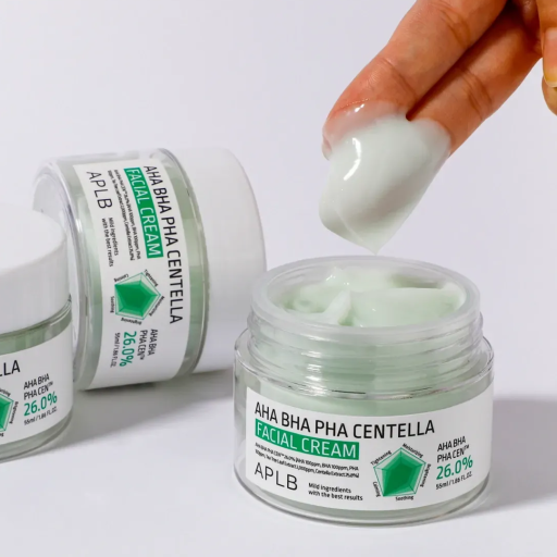 Крем для проблемной кожи с AHA, BHA, PHA и центелой азиатской APLB AHA BHA PHA Centella Facial Cream 55 мл