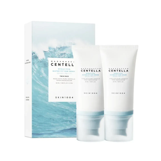 Набор солнцезащитных сывороток SKIN1004 Madagascar Centella Hyalu-Cica Water-Fit Sun Serum SPF50+ PA++++ (Twin Pack) 50 мл x 2шт