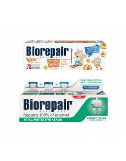 Набор для ухода за зубами вкус персика BIOREPAIR Family уп  (Цена: 379 грн.)