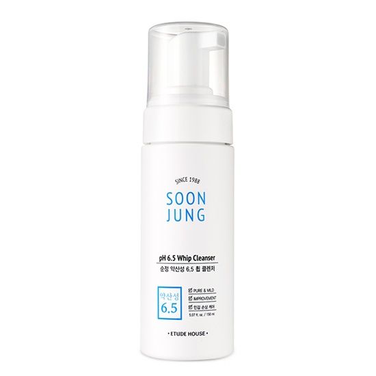 Пінка-мус для вмивання для чутливої шкіри Etude House – Soon Jung pH 6.5 Whip Cleanser 150 мл (Ціна: 490 грн.)