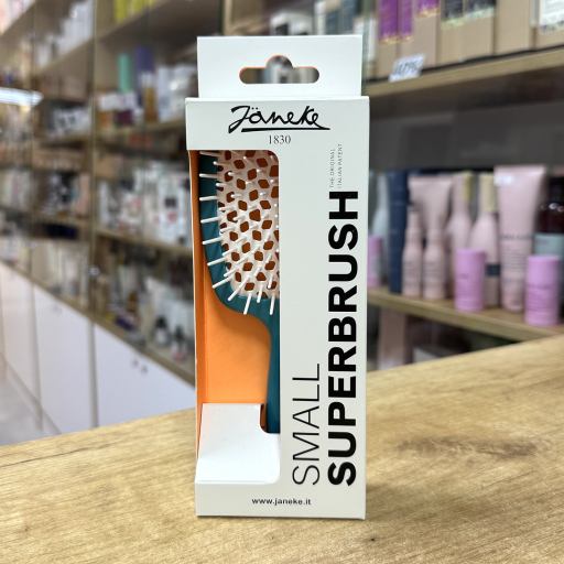 JANEKE 1830 Small Superbrush The Original Italian розчіска бірюзова з білим 1 шт