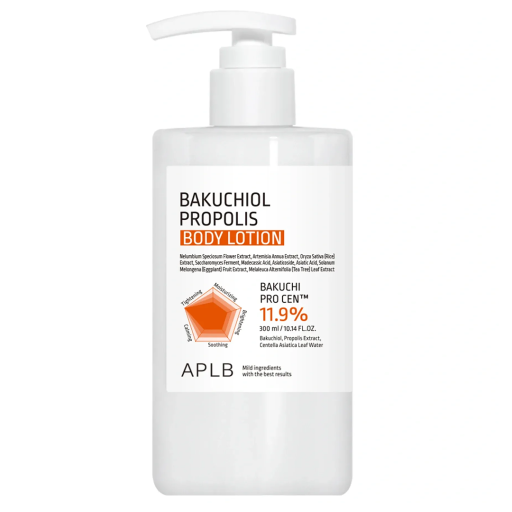 Лосьон для укрепления кожи с бакучиолом и прополисом APLB Bakuchiol Propolis Body Lotion 300 мл