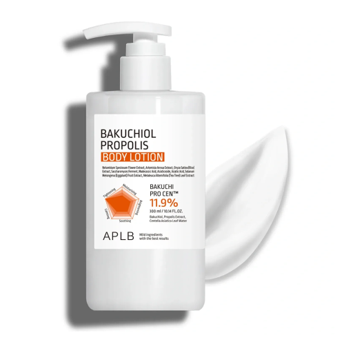 Лосьон для укрепления кожи с бакучиолом и прополисом APLB Bakuchiol Propolis Body Lotion 300 мл