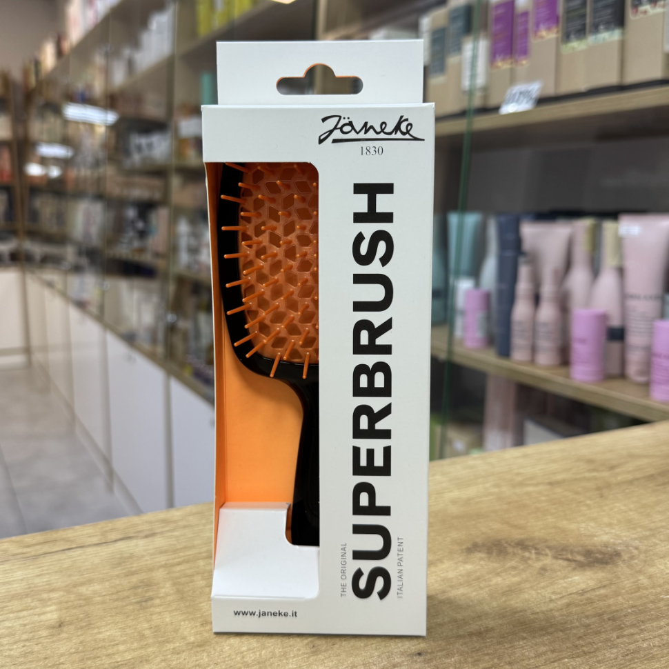 JANEKE 1830 Superbrush The Original Italian розчіска для волосся чорна з оранжевим 1 шт (Ціна: 840 грн.)
