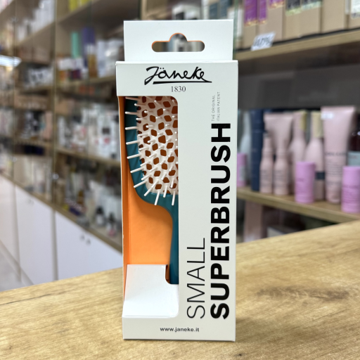 Расческа для волос зеленая с белым JANEKE 1830 Superbrush The Original Italian 1 шт 