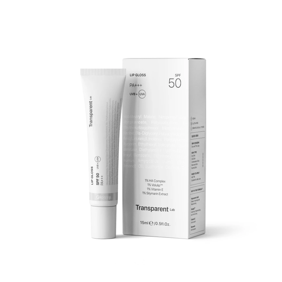 Бальзам для губ Glossy TRANSPARENT LAB Lip Gloss SPF50 15 мл (Цена: 804 грн.)