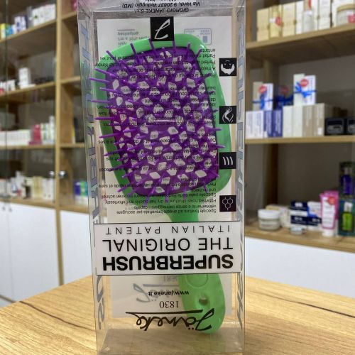 Щітка для волосся зелений/фіолетовий JANEKE 1830 Superbrush The Original Italian 1 шт (Ціна: 675 грн.)