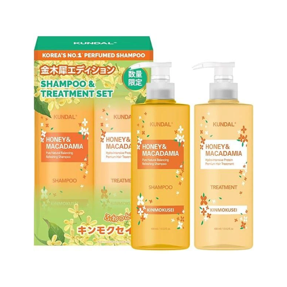 Набор для ухода за волосами с ароматом османтуса KUNDAL Osmanthus Edition Shampoo 400 мл & Treatment 400 мл уп (Цена: 1 020 грн.)