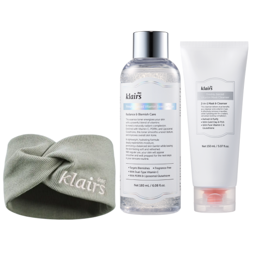 Набор для осветления, тонизации и мягкой очистки DEAR, KLAIRS Freshly Juiced Set