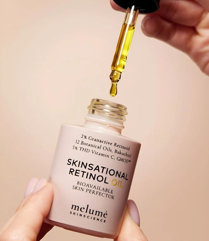 Омолаживающее масло для лица из 2% ретиноида и 5% витамина C THD MELUMÉ SKINSCIENCE Skinsational Retinol Oil 30 мл (Цена: 6 990 грн.)