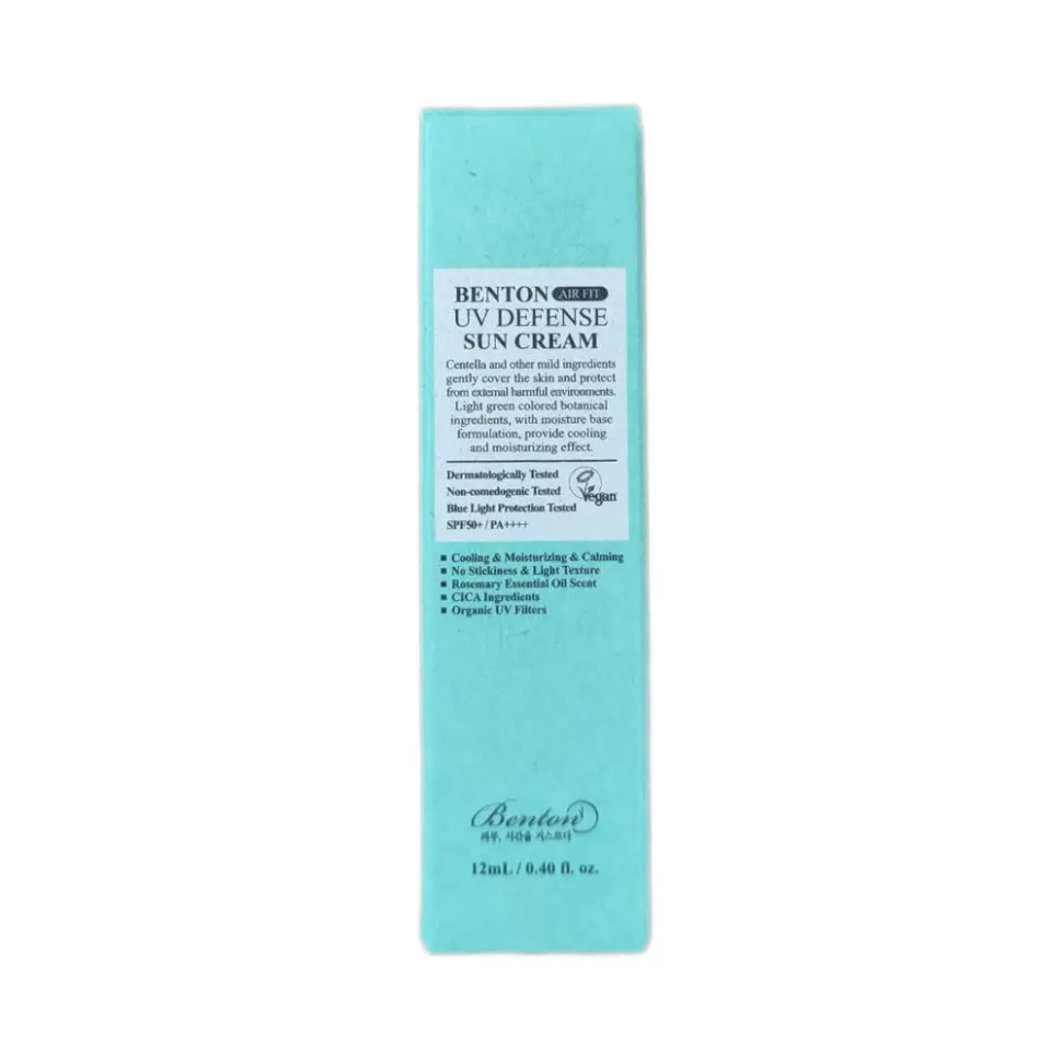 BENTON Air Fit UV Defense Sun Cream SPF50+/PA++++ сонцезахисний крем із центелою мініатюра 12 мл (Ціна: 350 грн.)