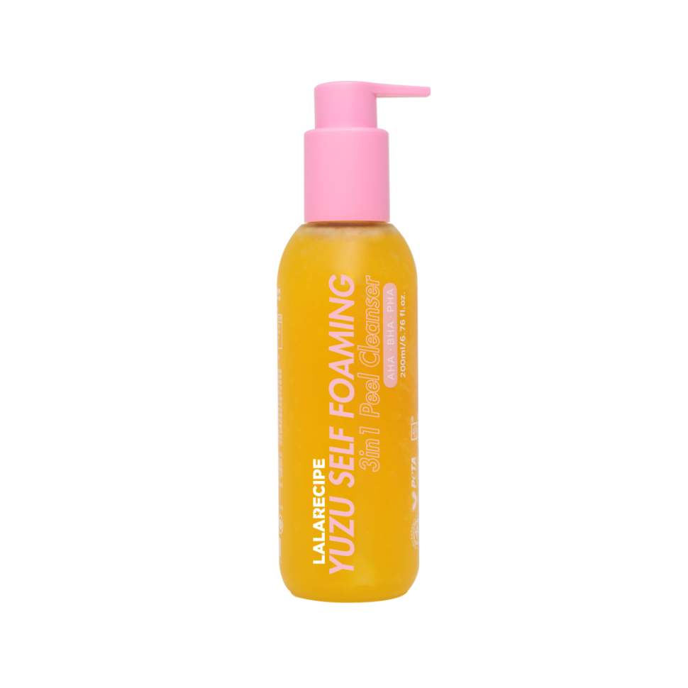 Осветляющая пенка 3-в-1 для умывания с экстрактом юдзу LALARECIPE Yuzu Self Foaming 3in1 Cleanser 200 мл (Цена: 850 грн.)