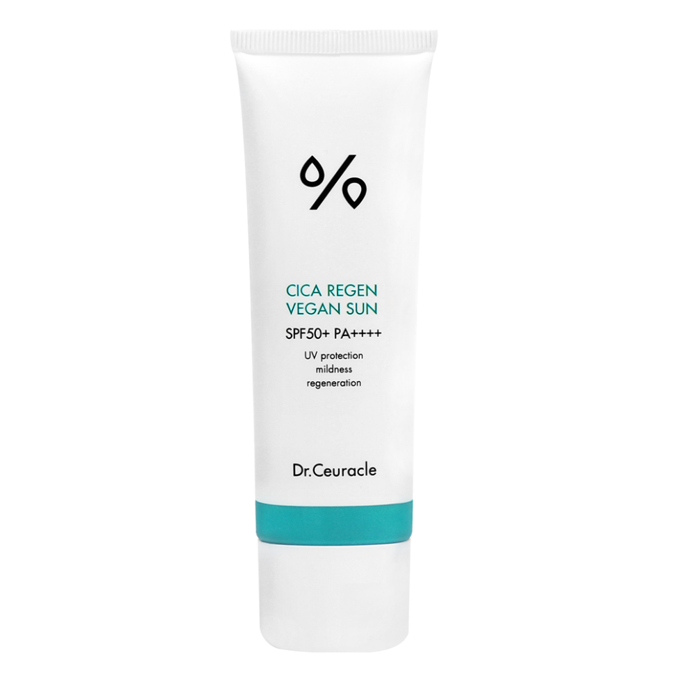 Солнцезащитный веганский крем с центеллой SPF 50+ PA++++ DR.CEURACLE Cica Regen Vegan Sun 50 мл (Цена: 790 грн.)