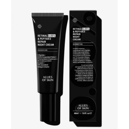 Крем ночной антивозрастной с ретинолом ALLIES OF SKIN Retinal & Peptides Repair Night Cream 48 мл